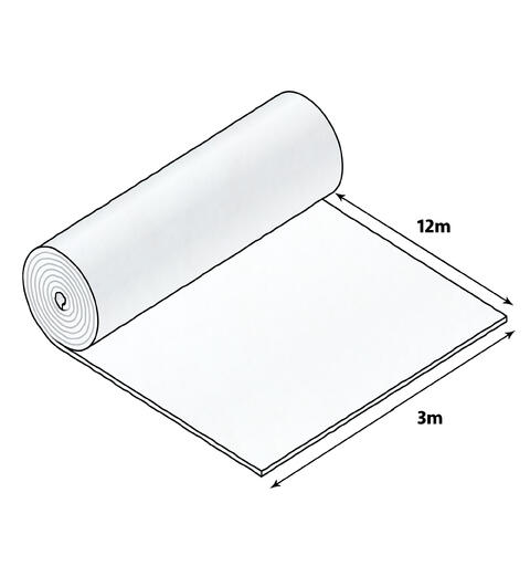 KAGU Proffmolton - 12m rull, 3m bred Hvit (60), 300g/m2